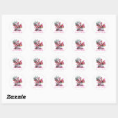 Rond Sweetest Mom Pig Chef Sticker (Feuille)