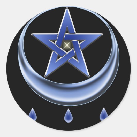 Rond Symbole de bénédiction & Sticker de pentagramme (Devant)