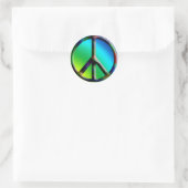 Rond SYMBOLE DE LA PAIX Sticker Hippie (Sac)