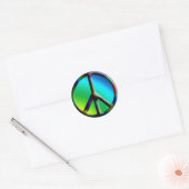 Rond SYMBOLE DE LA PAIX Sticker Hippie (Enveloppe)