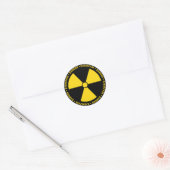 Rond Symbole de rayonnement jaune Sticker (Enveloppe)