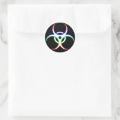 Rond Symbole de risque biologique lumineux - Sticker (Sac)