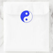 Rond Symbole Yin Bleu Yang Sticker (Sac)