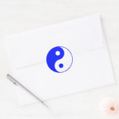 Rond Symbole Yin Bleu Yang Sticker (Enveloppe)