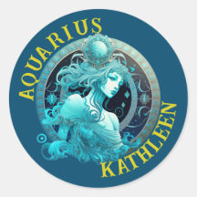 Symbole Zodiaque Aquarius Sticker d'astrologie