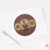 Rond Symboles de Bouddha Sticker (Enveloppe)