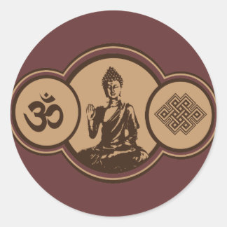 Rond Symboles de Bouddha Sticker