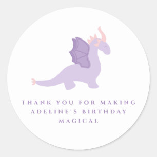 Rond Sympa Dragon Anniversaire Favoriser Sticker