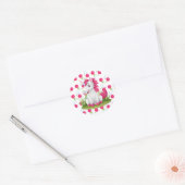 Rond Sympa Unicorn Anniversaire Sticker Faveurs (Enveloppe)