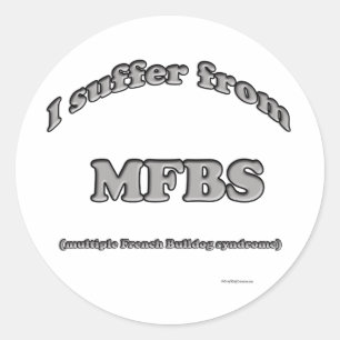 Rond Syndrome de Bulldog en France - Sticker