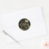 Rond Tabby Brown - British Shorthair cat sticker (Enveloppe)
