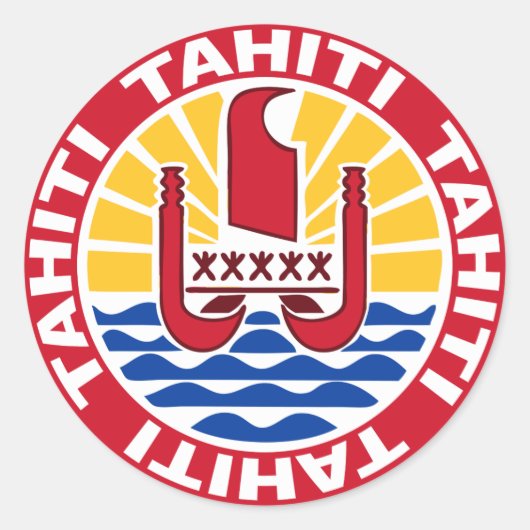 Rond Tahiti sticker (Devant)