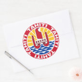 Rond Tahiti sticker (Enveloppe)
