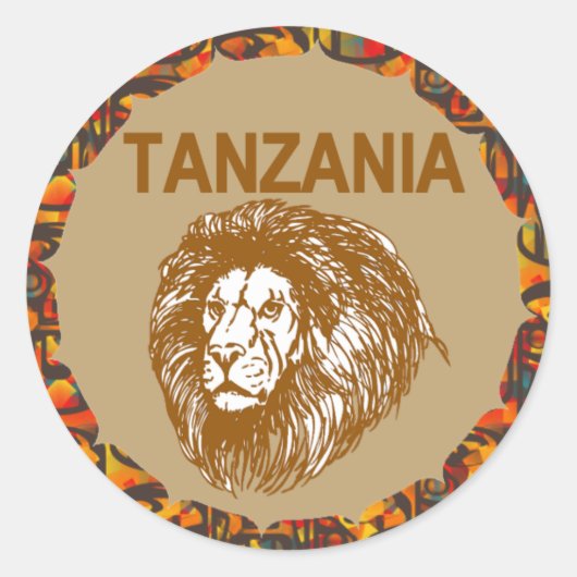 Rond Tanzanie Avec Sticker Lion (Devant)