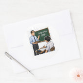 Rond Teacher Classroom Illustration Sticker (Enveloppe)