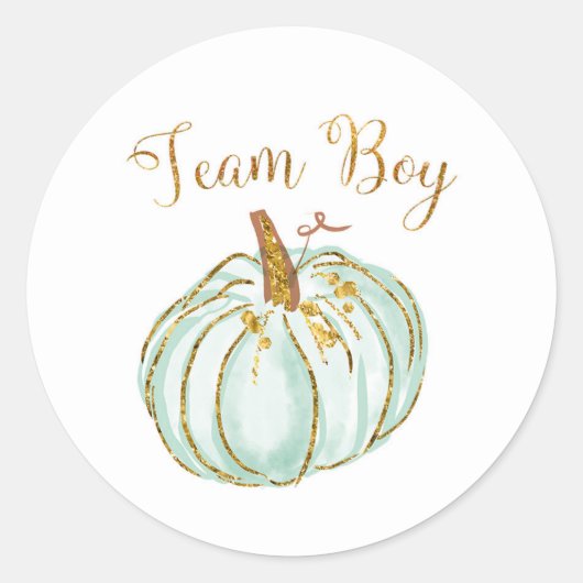Rond Team Boy Pastel Citrouille Genre Reveillez sticker (Devant)