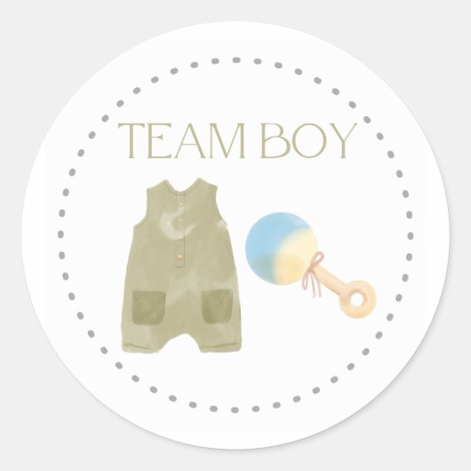 Rond Team Boy Sticker Genre Revela Party (Devant)