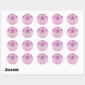 Rond Teapot (rose/gris) Sticker Favoriser le phoque (Feuille)