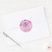 Rond Teapot (rose/gris) Sticker Favoriser le phoque (Enveloppe)