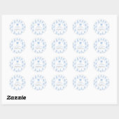 Rond Teddy bear baby shower Sticker (Feuille)