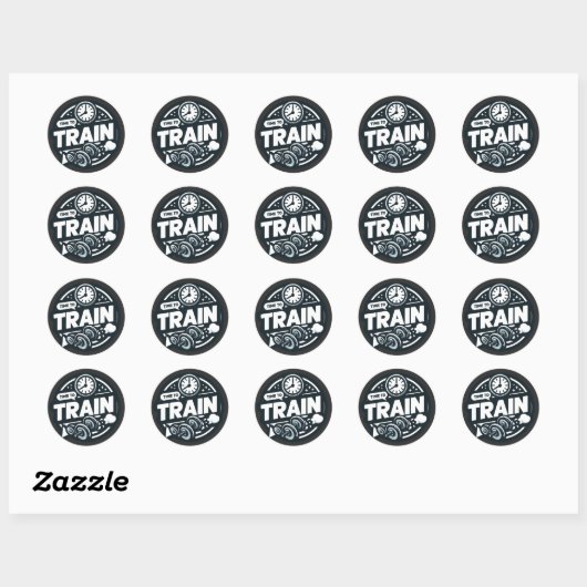 Rond Temps noir et blanc pour former Sticker (Feuille)