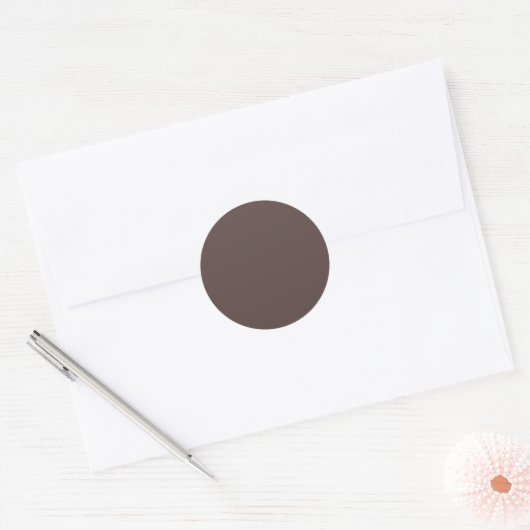 Rond Tendance Mocha foncé Brown - Sticker (Enveloppe)