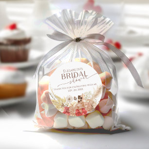 Rond Terracotta Boho Fête des mariées merci Sticker