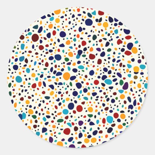 Rond Terrazzo Stone Polygon Paving Ronde Sticker (Voorkant)