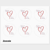 Rond Terre-Neuve Coeurs - Sticker (Feuille)