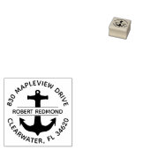 Rond Terugkeeradres Rubberstempelanker Rubberstempel (Gestempeld)