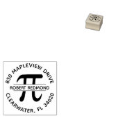 Rond Terugkeeradres Rubberzegel pi Wiskunde Rubberstempel (Gestempeld)