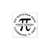Rond Terugkeeradres Rubberzegel pi Wiskunde Rubberstempel (Afrduk)