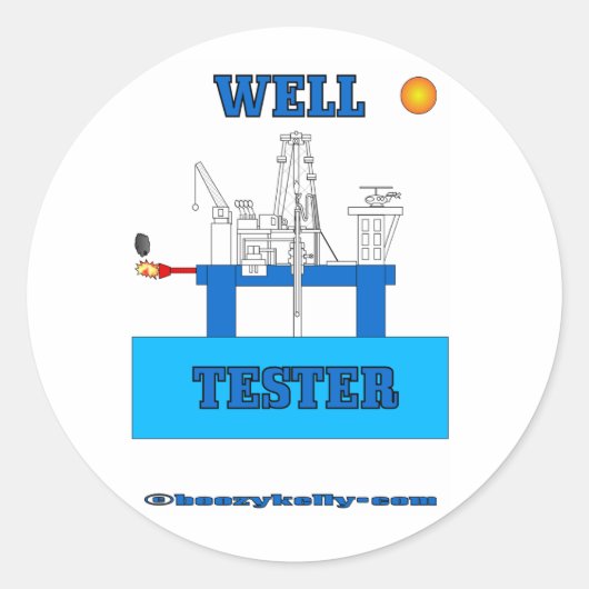 Rond Tester de puits, Sticker de champ d'huile (Devant)