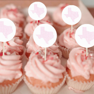 Rond Texas Gender Revevela for Baby Girl Sticker