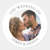 Rond Texte personnalisé Ajouter un sticker Mariage phot (Devant)