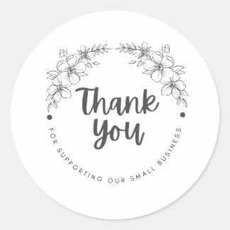 Rond Thank You for Supporting My Small Business Sticker