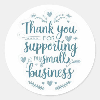 Rond Thank You for Supporting My Small Business Sticker