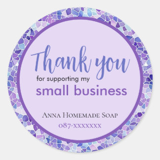 Rond Thank You Small Business Customized Sticker