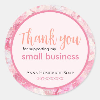 Rond Thank You Small Business Customized Sticker