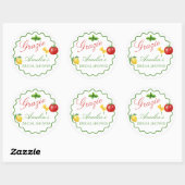 Rond That's Amore Italian Theme Thank you Sticker (Feuille)