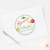 Rond That's Amore Italian Theme Thank you Sticker (Enveloppe)