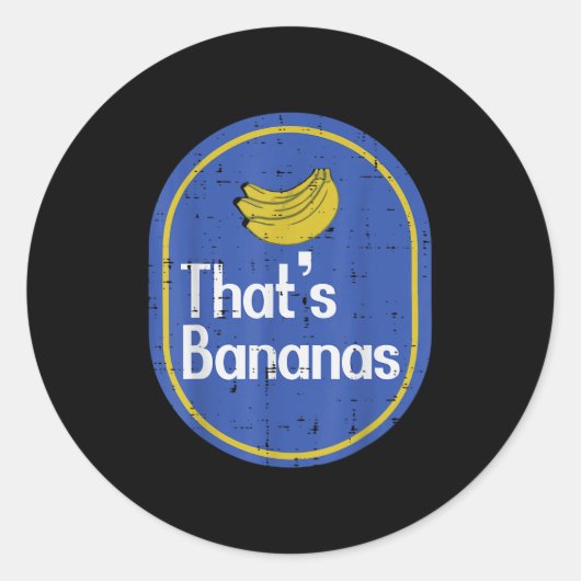 Rond Thats Bananas Sticker Fruit Costume Halloween Men  (Devant)