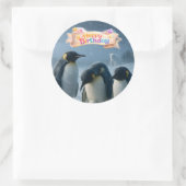 Rond The emperor penguin round sticker (Sac)