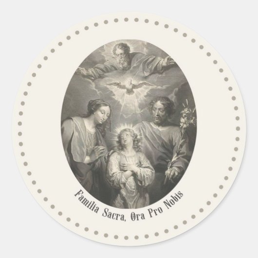 Rond The Holy Family And Holy Trinity Round Sticker (Devant)