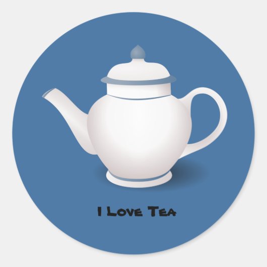 Rond Thé : I Love Tea sticker (Devant)