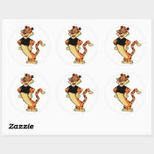 Rond Tigre - Sticker Mascot noir (Feuille)