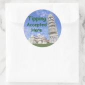Rond Tipping Accepté ici Sticker (Sac)