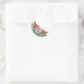 Rond Titre : Sticker floral coloré (Sac)