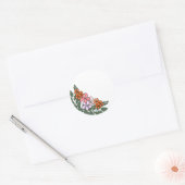 Rond Titre : Sticker floral coloré (Enveloppe)