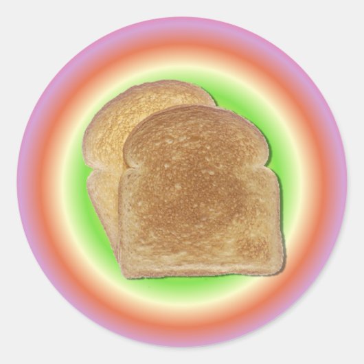 Rond Toast Sur Un Sticker En Plaque (Devant)